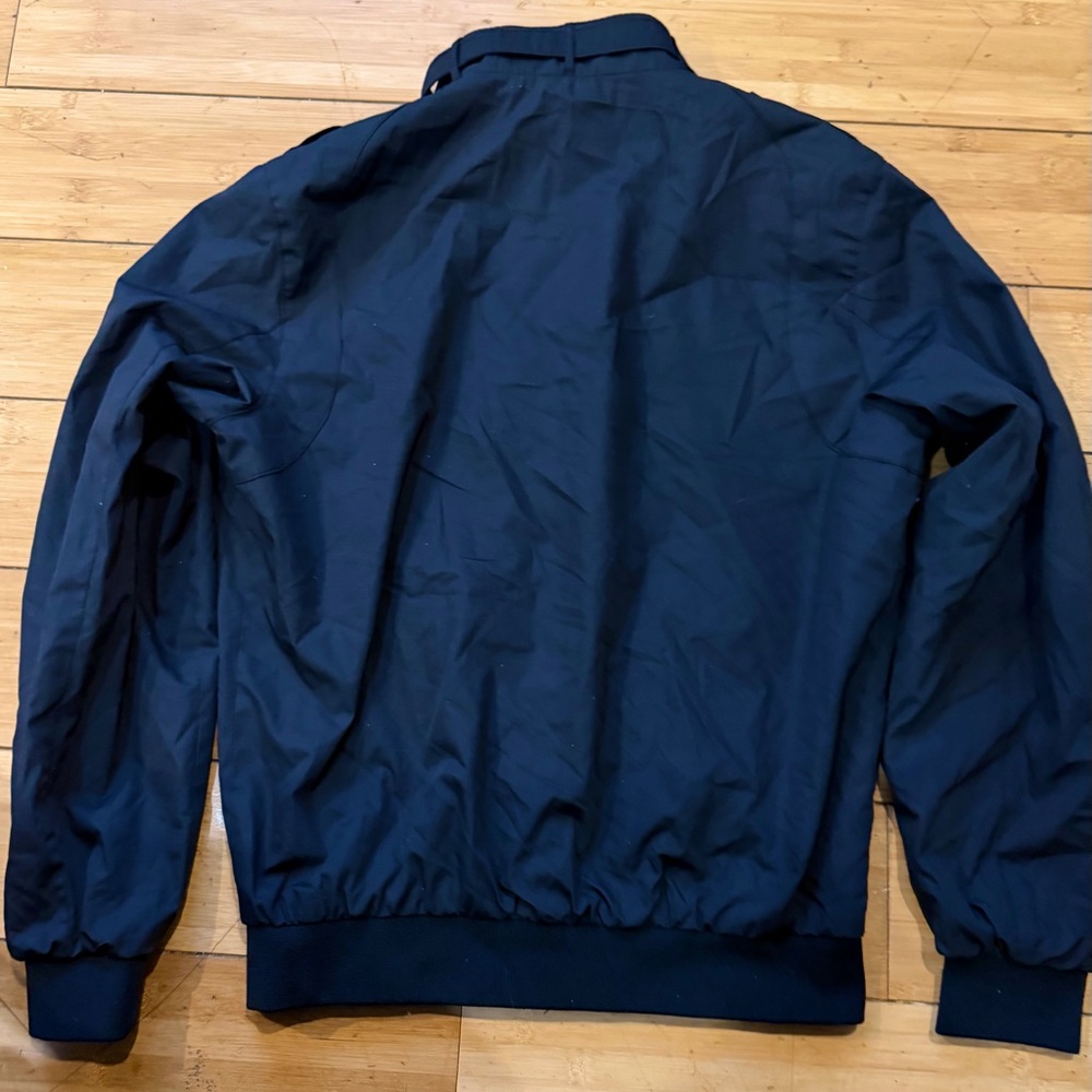 Members Only Navy Bomber Jacket with Ribbed Trim - Picture 5 of 6